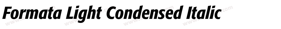 Formata Light Condensed Italic字体转换